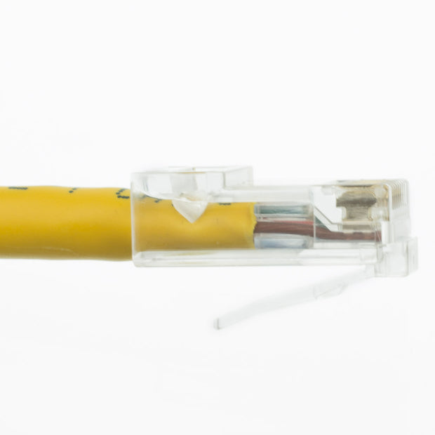 Cat6 Yellow Copper Ethernet Patch Cable, Bootless, POE Compliant