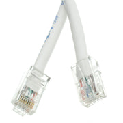 Cat6 White Copper Ethernet Patch Cable, Bootless, POE Compliant