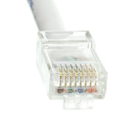 Cat6 White Copper Ethernet Patch Cable, Bootless, POE Compliant