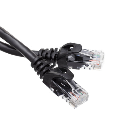 Cat6 Black Copper Ethernet Patch Cable, Finger Boot, POE Compliant, 6 inch