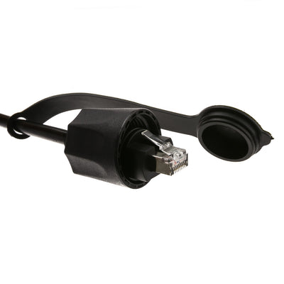 Cat6 Waterproof Outdoor Ethernet Patch Cable With Cap, POE Compliant