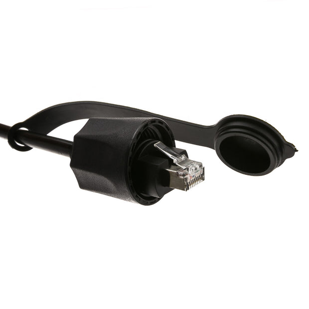 Cat6 Waterproof Outdoor Ethernet Patch Cable With Cap, POE Compliant