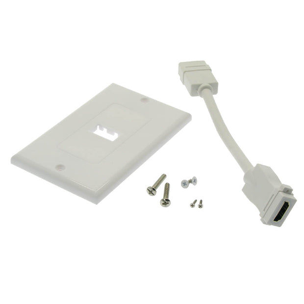 1Port HDMI Wallplate w/4" Pigtail Coupler