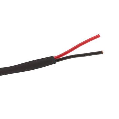 Plenum Speaker Cable, Black, Pure Copper, 16/2 (16 AWG 2 Conductor), 19 Strand / 0.297mm, CMP, Spool, 1000 foot