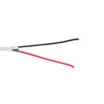 Shielded Plenum Security Cable, White, 18/2 (18 AWG 2 Conductor), Stranded, CMP, Spool, 1000 foot