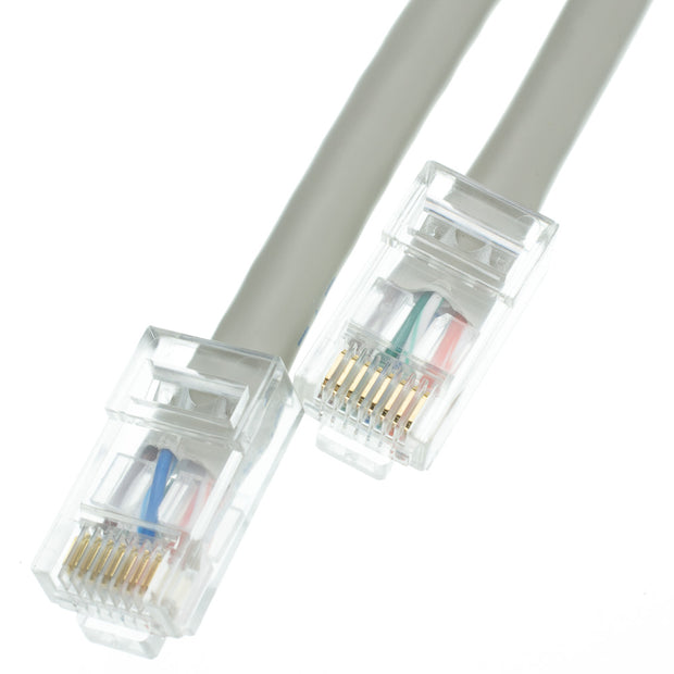 Plenum Cat6 Gray Ethernet Patch Cable, CMP, 23 AWG, Bootless