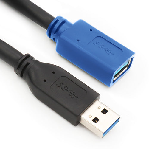 USB 3.0 Active Extension Cable, Type A Male / Type A Female, CMR, Black