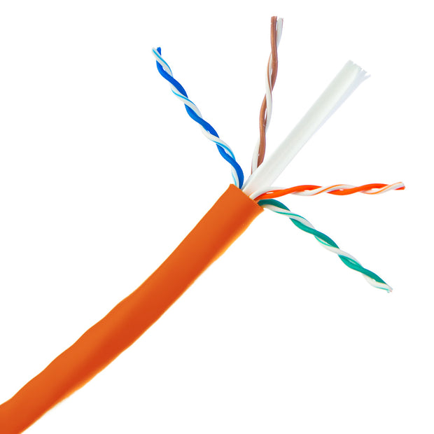 Bulk Cat6a Ethernet Cable, 10 gig Solid, UTP (Unshielded Twisted Pair), 500Mhz, 23 AWG, Spool, 1000 foot