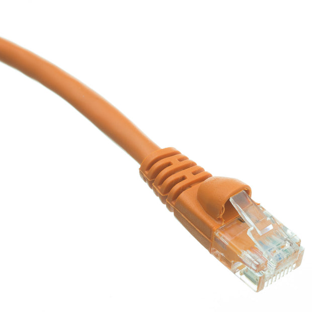 Cat6a Orange Copper Ethernet Patch Cable, 10 Gigabit, Snagless/Molded Boot, POE Compliant, 500 MHz