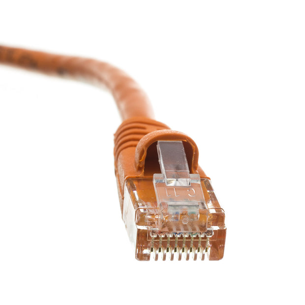 Cat6a Orange Copper Ethernet Patch Cable, 10 Gigabit, Snagless/Molded Boot, POE Compliant, 500 MHz