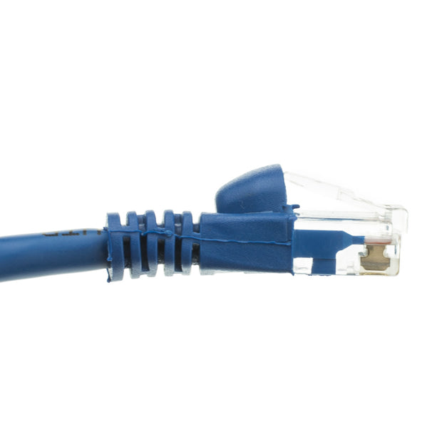 Cat6a Blue Copper Ethernet Patch Cable, 10 Gigabit, Snagless/Molded Boot, POE Compliant, 500 MHz