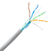 Bulk Shielded Cat6a Ethernet Cable, 10 gig Solid, 500 Mhz, 23 AWG, Spool, 1000 foot