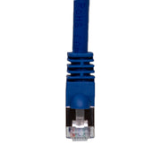 Shielded Cat6a Blue Copper Ethernet Patch Cable, 10 Gigabit, Snagless/Molded Boot, POE Compliant, 500 MHz