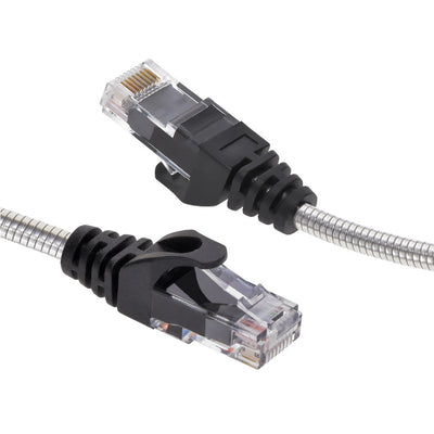 Cat6a Slim Armored Anti-Rodent Copper Ethernet Cable, 10 Gigabit, 28AWG, 500 MHz