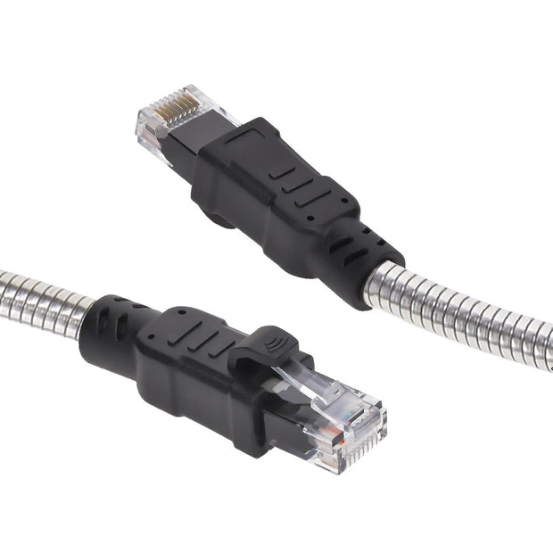 Armored Cat6a Copper Ethernet Cable, Anti-Rodent, 10 Gigabit, 24AWG, POE Compliant, 500MHz