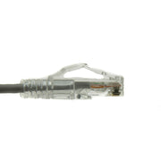 Slim Cat6a Gray Copper Ethernet Cable, 10 Gigabit, Snagless/Molded Boot, 500 MHz