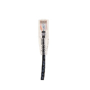 Slim Cat6a Black Copper Ethernet Cable, 10 Gigabit, Snagless/Molded Boot, 500 MHz