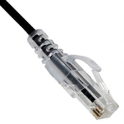 Slim Cat6a Black Copper Ethernet Cable, 10 Gigabit, Snagless/Molded Boot, 500 MHz