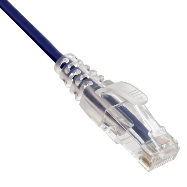 Slim Cat6a Purple Copper Ethernet Cable, 10 Gigabit, Snagless/Molded Boot, 500 MHz