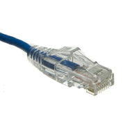 Slim Cat6a Blue Copper Ethernet Cable, 10 Gigabit, Snagless/Molded Boot, 500 MHz