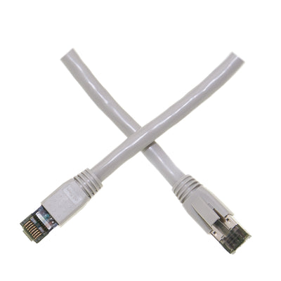 Cat8 Gray S/FTP Ethernet Patch Cable, Molded Boot, 40Gbps - 2000MHz, 4-Pair 24AWG Copper, RJ45 Male