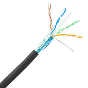 Plenum Shielded Cat6a Copper Ethernet Cable, 10 Gigabit Solid, CMP, POE Compliant, 500Mhz, 23 AWG, Spool, 1000 foot