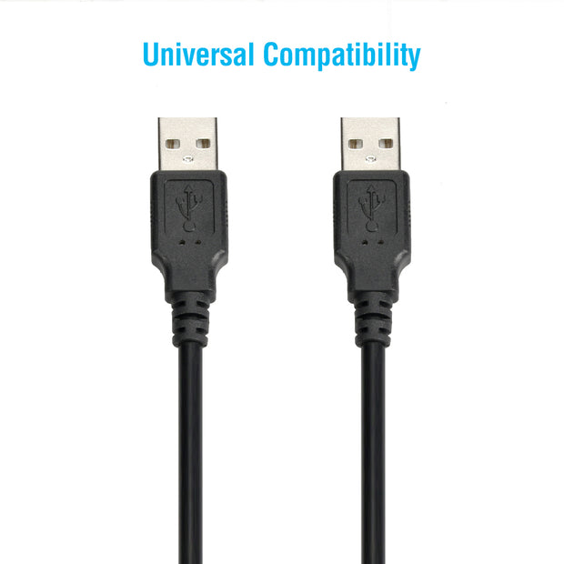 10Ft A-Male to A-Male USB2.0 Cable Black