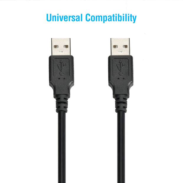 6Ft A-Male to A-Male USB2.0 Cable Black