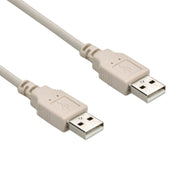 6Ft A-Male to A-Male USB2.0 Cable Ivory