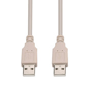 10Ft A-Male to A-Male USB2.0 Cable Ivory