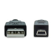 1Ft A Male to Mini-B 5Pin Male USB2.0 Cable