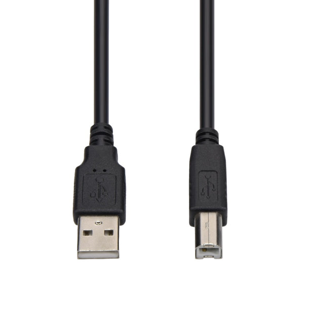 10Ft A-Male to B-Male USB2.0 Cable Black