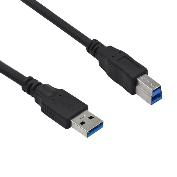 3Ft USB3.0 A-Male to B-Male Black