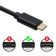 6Ft USB Type C to HDMI Male Cable Black Color