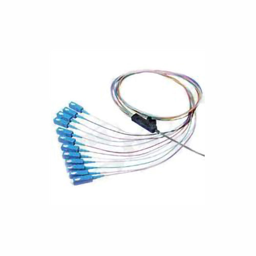 12 Strand Fiber Ribbon Pigtail, 9/125 Singlemode(Blue Boot), SC/UPC, 3 meters