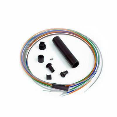 6-Fiber Distribution Break-Out Kit, 2mm Color Coded 40 inch Tubing, Accepts 900um