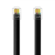 18 Inch Phone Cord Straight w/RJ11 (6P4C) Plug, Black, UL