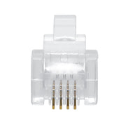 RJ11 (6P4C) Plug for Stranded Flat Wire 100pk