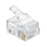 RJ11 (6P4C) Plug for Stranded Round Wire 100pk