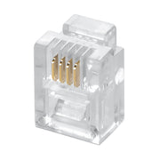 RJ11 (6P4C) Plug for Solid Round Wire 100pk