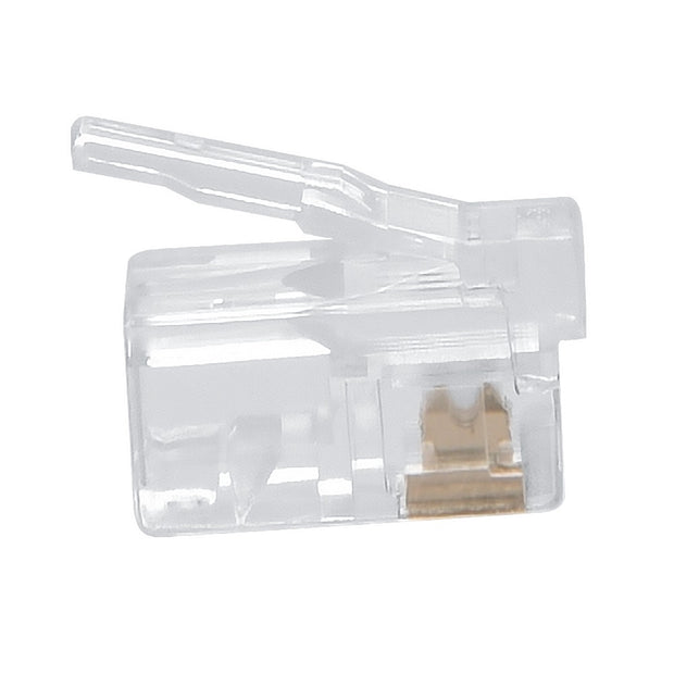 RJ11 (6P4C) Plug for Solid Round Wire 100pk