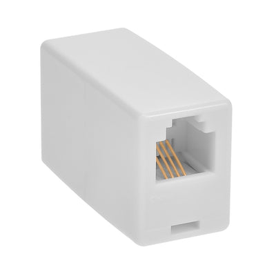 RJ11 Modular Inline Coupler Reverse, White