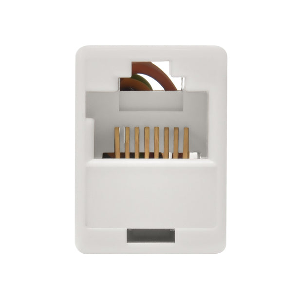 RJ45 Modular Inline Coupler Straight, White