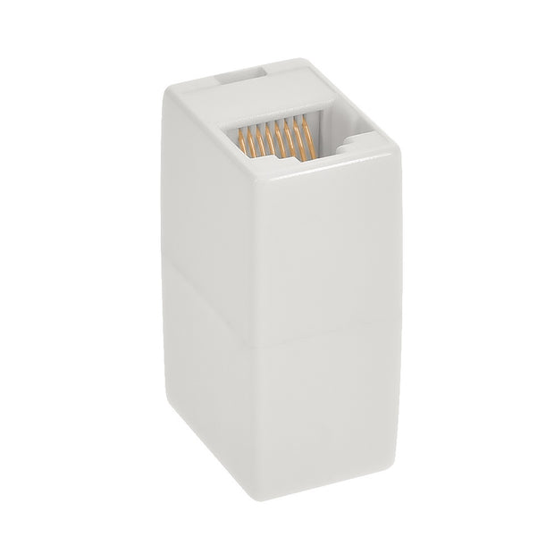 RJ45 Modular Inline Coupler Straight, White