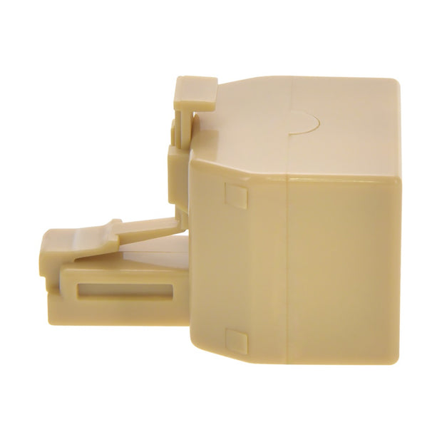 RJ11(6P4C) 1M/2F Modular T Adapter, Ivory Color