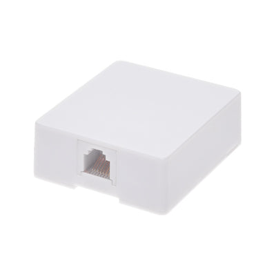 RJ45 Modular Single Port Surface Mount Jack White