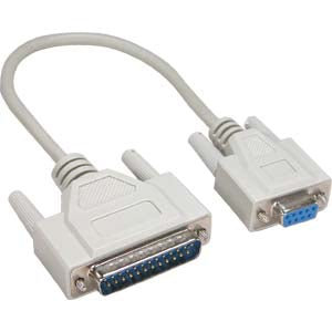 1Ft DB9-F/DB25-M Serial Cable