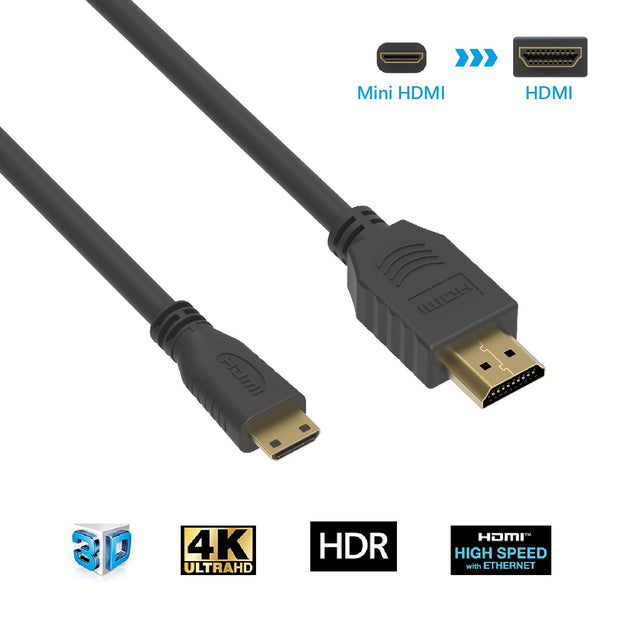 3Ft HDMI Male/Mini Cable 4K 60Hz