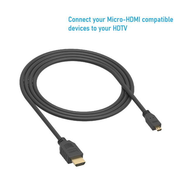3Ft HDMI Male/Micro Cable 4K/60Hz