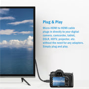 3Ft HDMI Male/Micro Cable 4K/60Hz